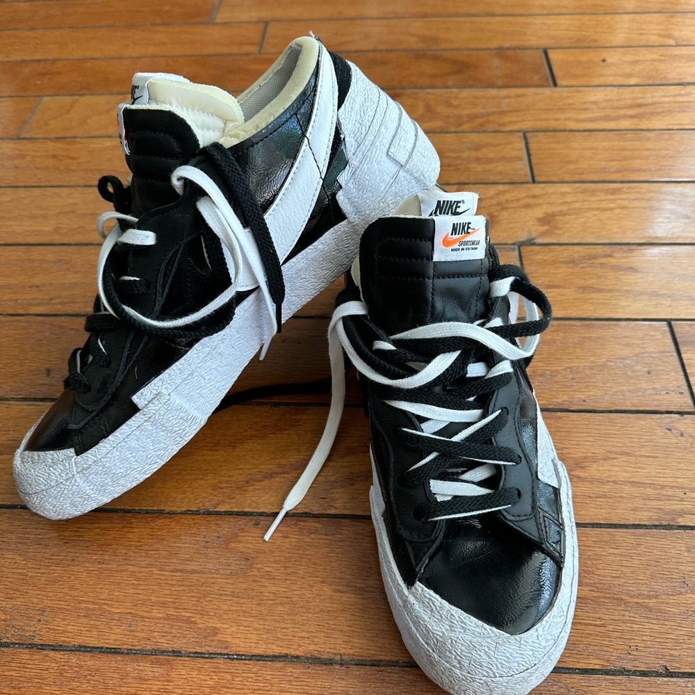 Nike Blazer Low x Sacai Shiny Black size 10.5
